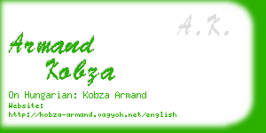 armand kobza business card